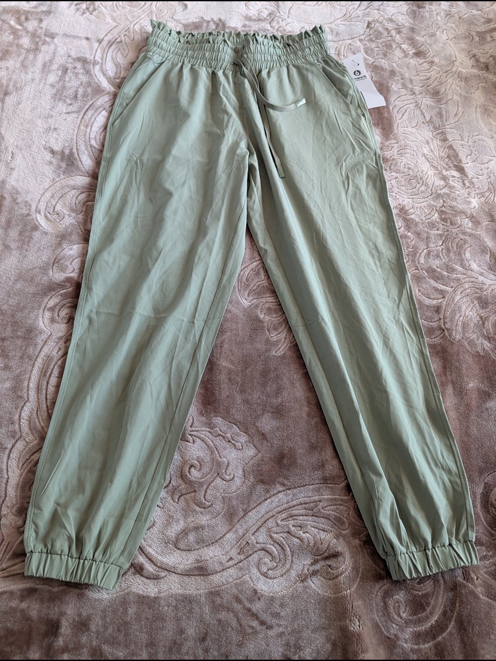 Mono B Sage Green Track Joggers